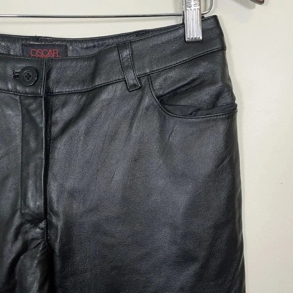 OSCAR LEOPOLD WIDE LEG LEATHER PANT - Picture 4 of 10